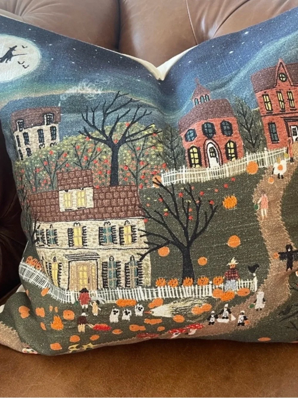 NWT West Elm x Nicole Cicak Halloween Harvest Pillow Cover 20x20 Embroidered